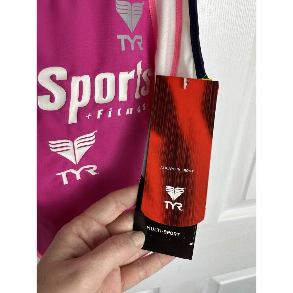 NWT TYR Activewear Women’s XSmall White And Pink Tank New USA Flaw